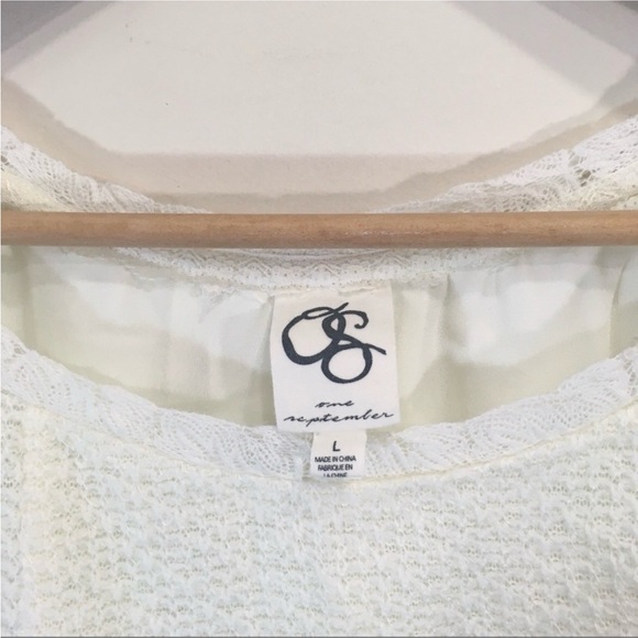 Anthropologie Knit Sweater Sz Large White - Picture 11 of 12